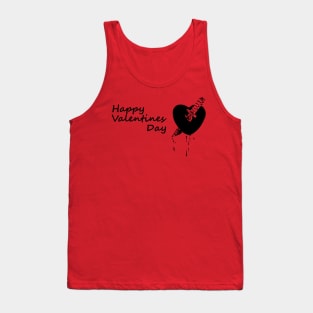 Singles Awareness Day Heart and Dagger Tank Top